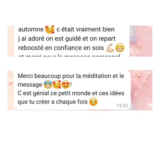 Message — C'était trop bien cette séance
