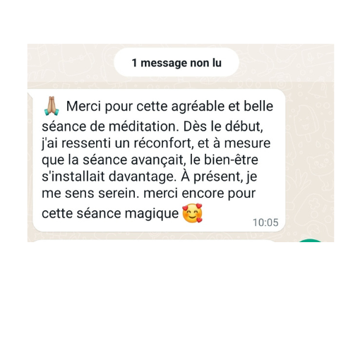 Message — j'étais au plus bas, hop nouvelle personne