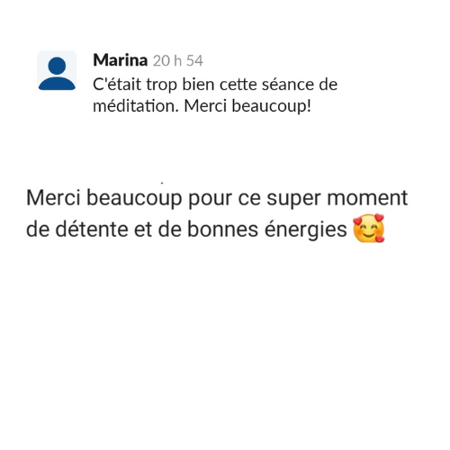 Avis utilisatrice — apaisée, recentrée, confiante